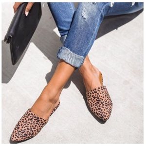 CELESTE Spotted Leopard Print Flats